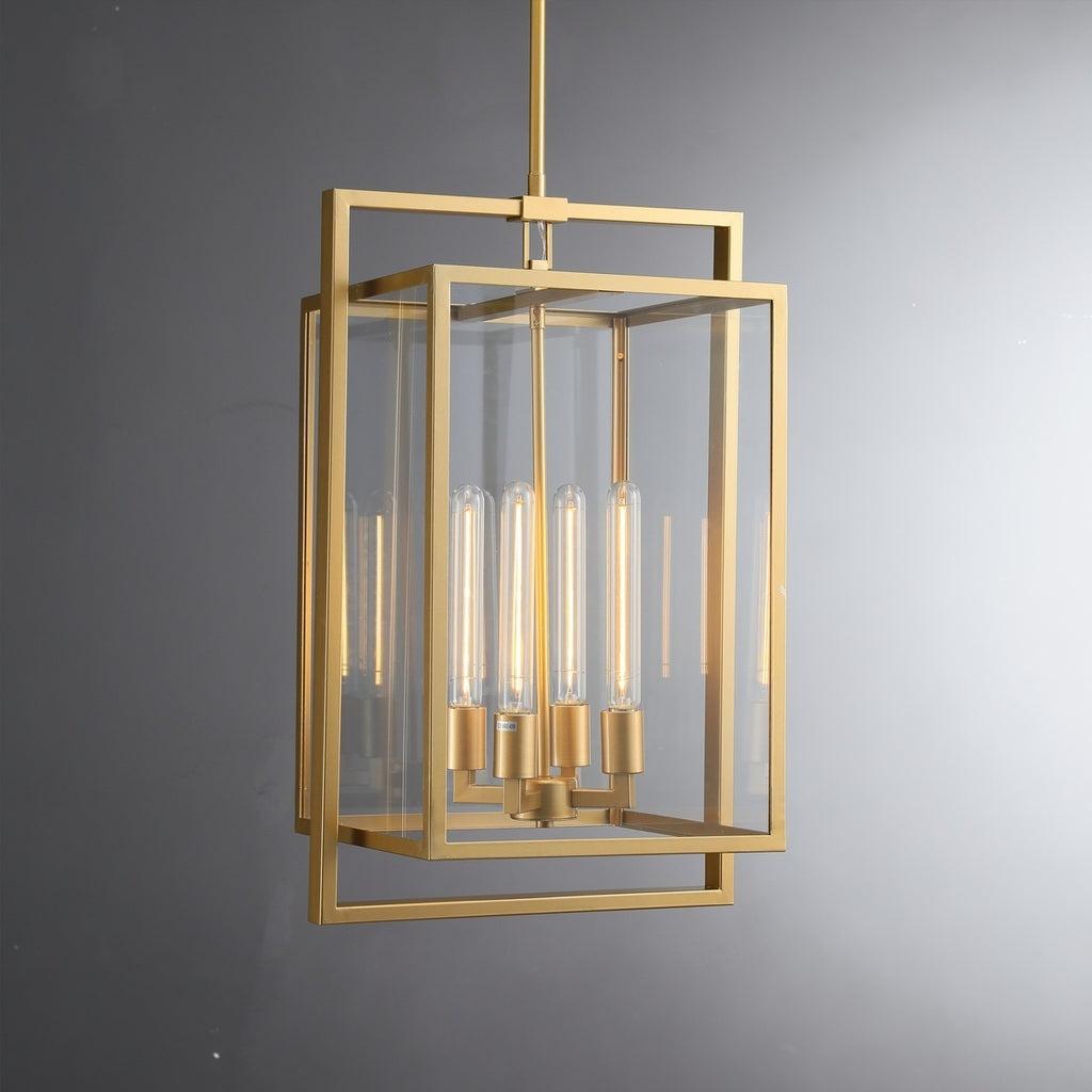 16 Inch Glass Lantern Pendant Light - Beckman - GILDLAMPS