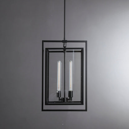 16 Inch Glass Lantern Pendant Light - Beckman - GILDLAMPS
