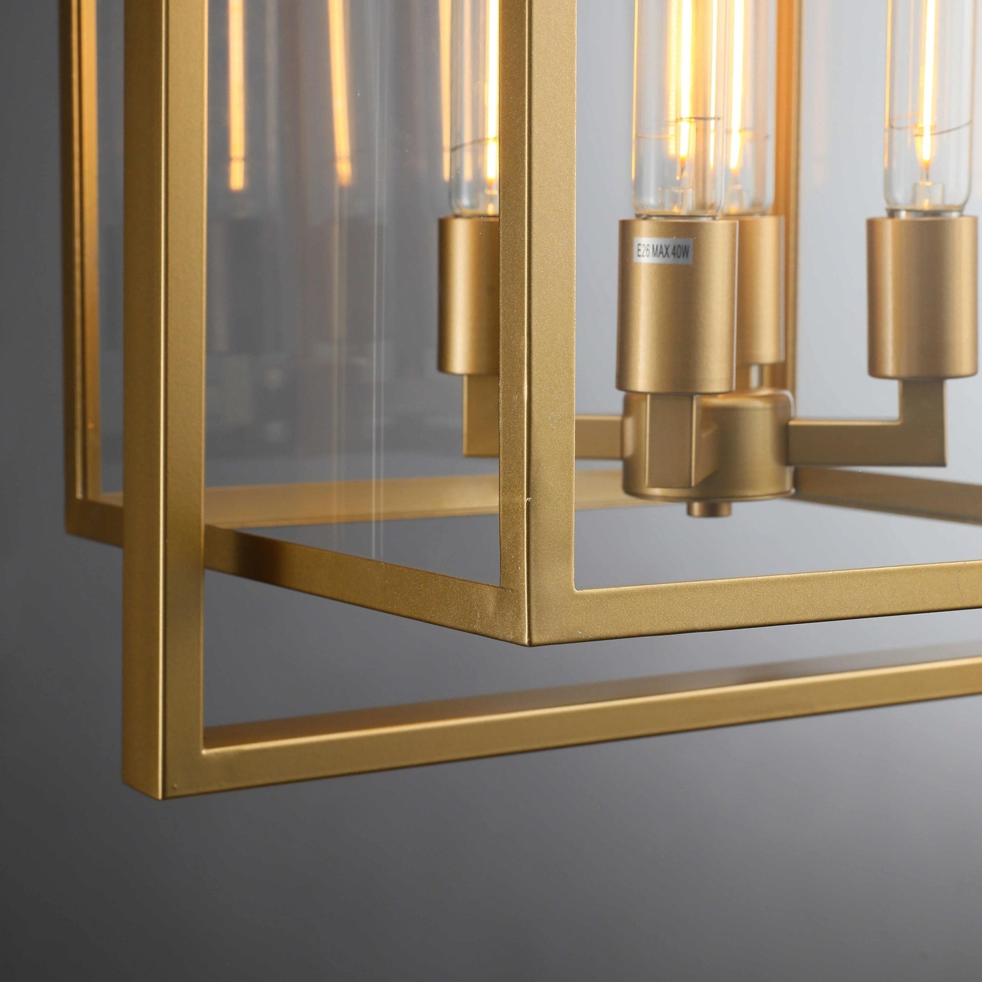 16 Inch Glass Lantern Pendant Light - Beckman - GILDLAMPS