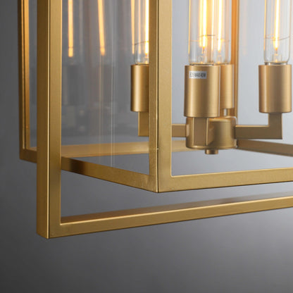 16 Inch Glass Lantern Pendant Light - Beckman - GILDLAMPS