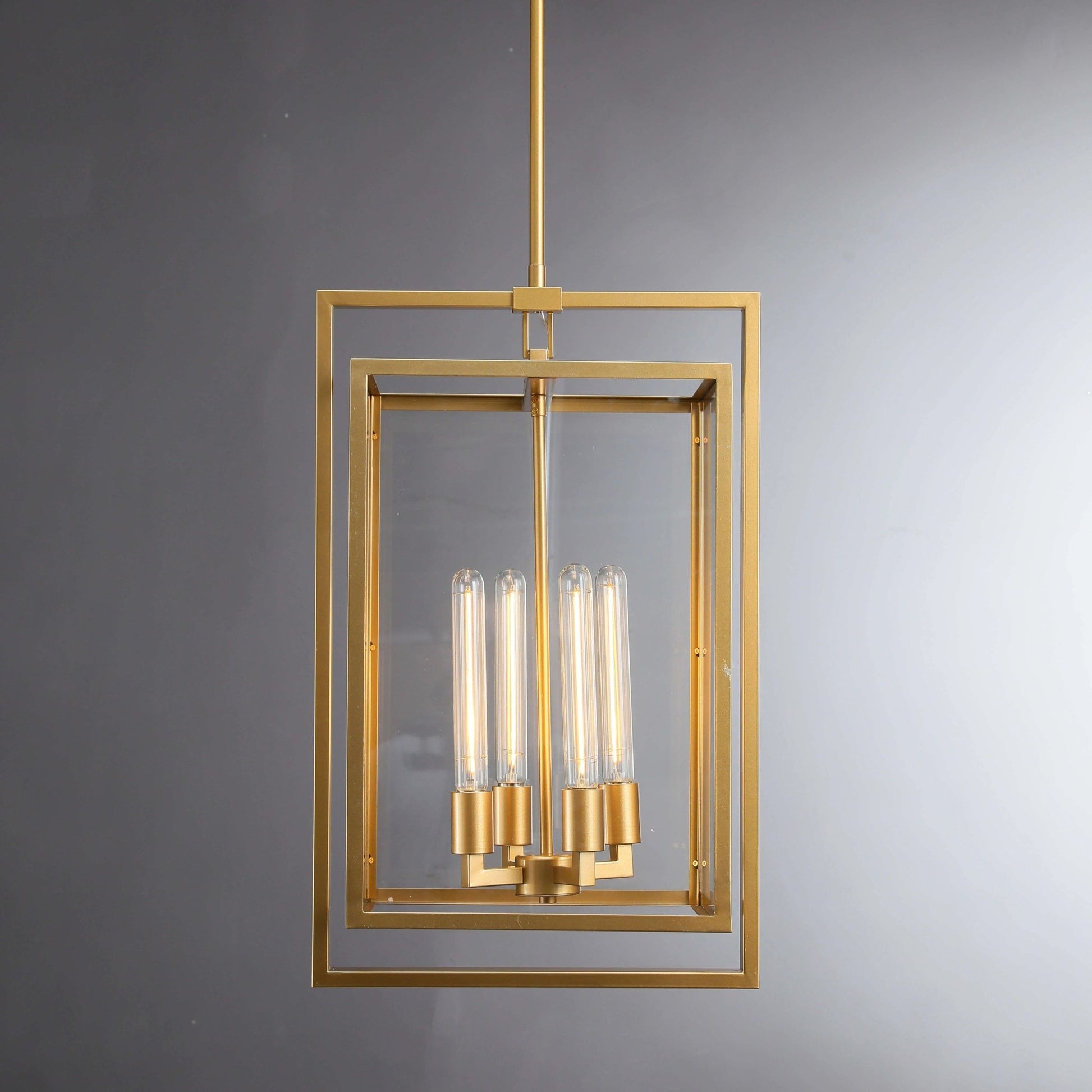 16 Inch Glass Lantern Pendant Light - Beckman - GILDLAMPS
