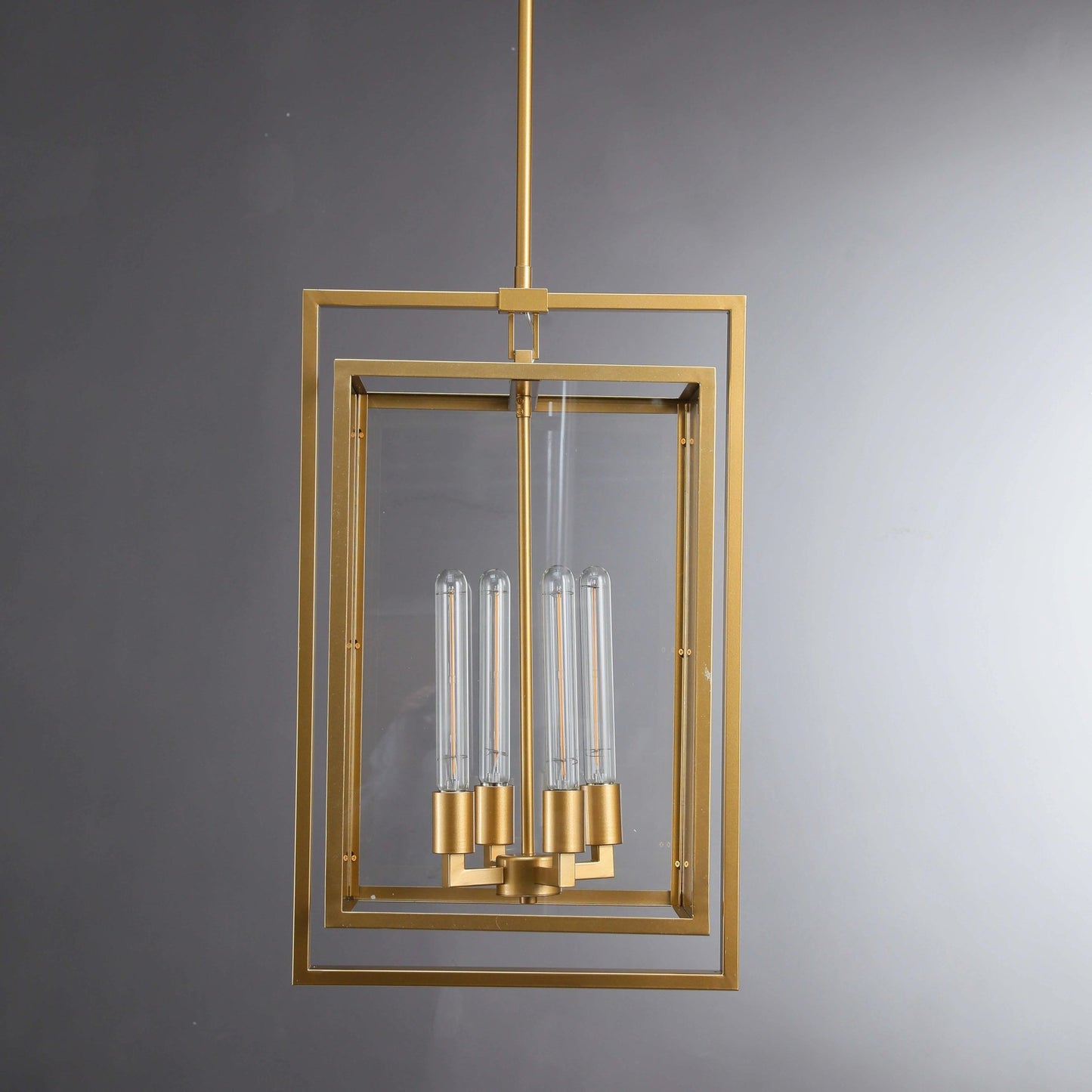 16 Inch Glass Lantern Pendant Light - Beckman - GILDLAMPS