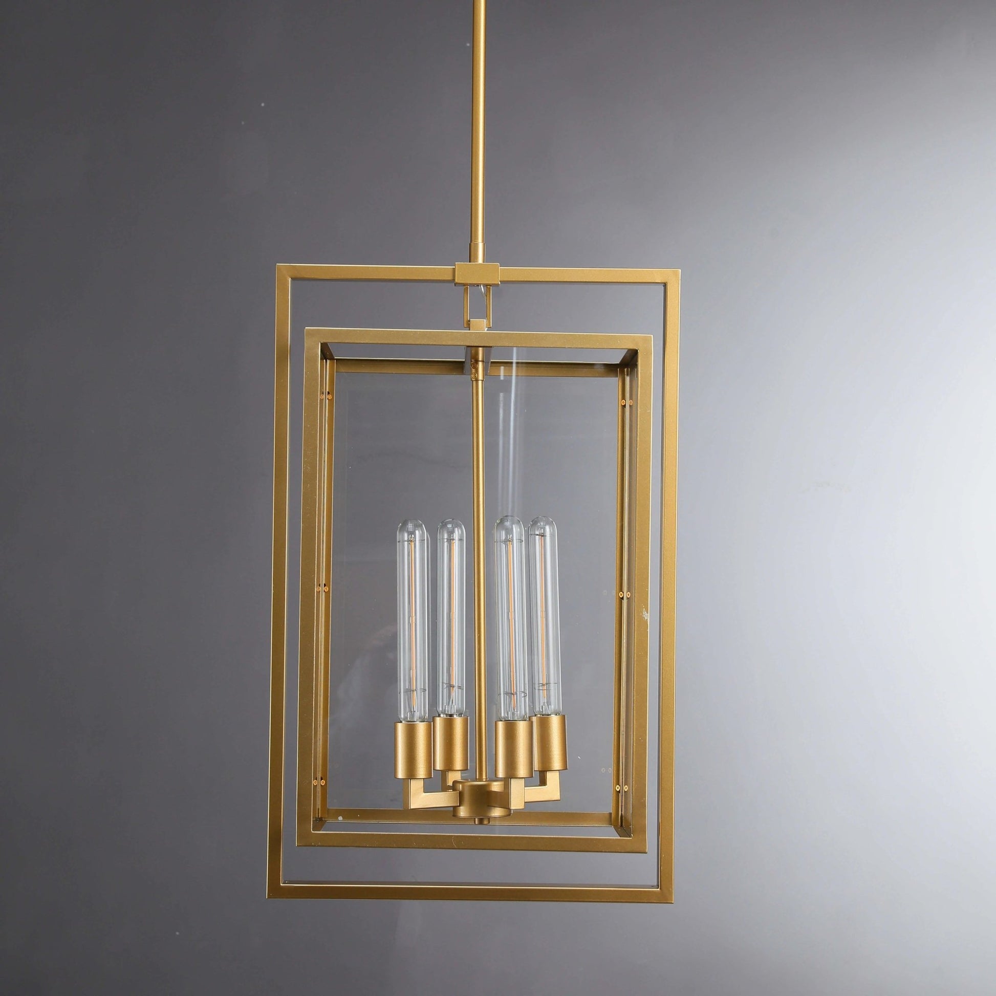 16 Inch Glass Lantern Pendant Light - Beckman - GILDLAMPS