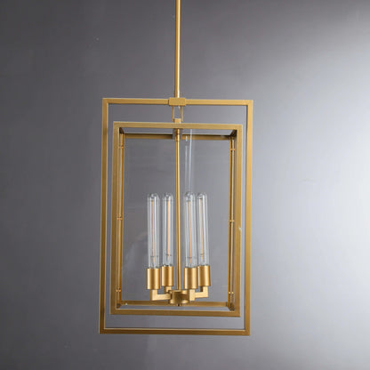 16 Inch Glass Lantern Pendant Light - Beckman - GILDLAMPS