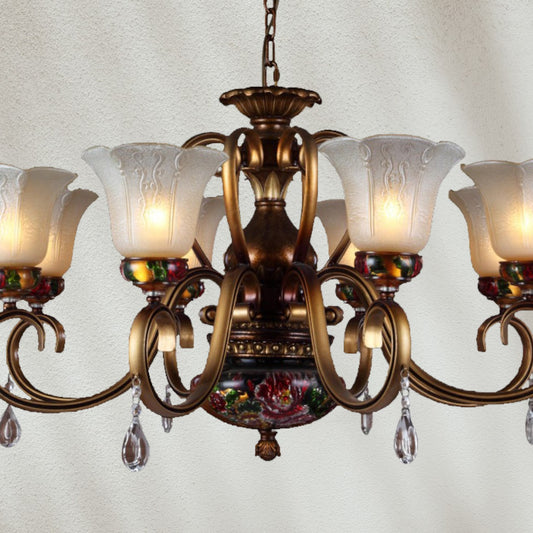 5-Light Traditional Chandelier with Glass Shades