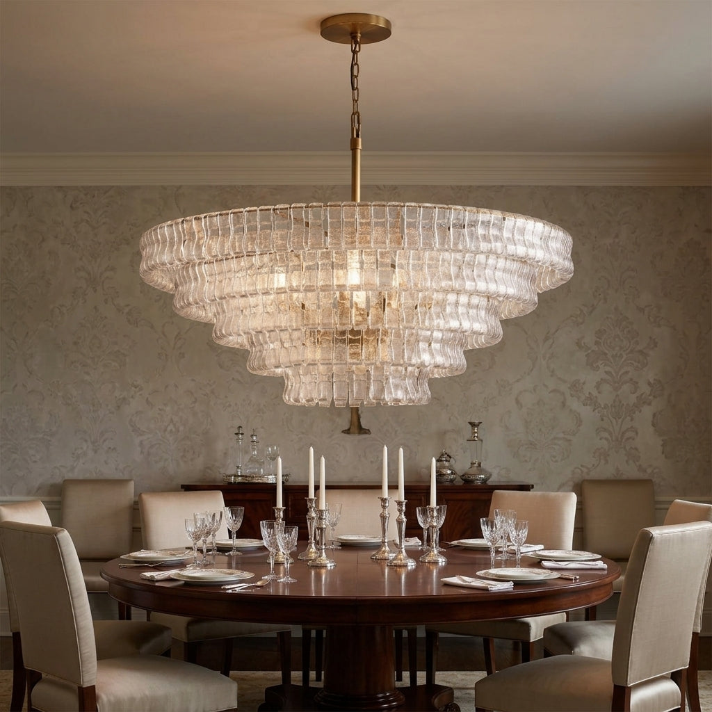 Ghiaccio Round Chandelier 24"36"48"60"