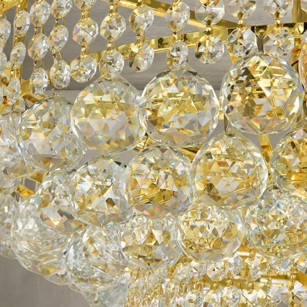 Luxury Crystal Chandelier for Grand Villa Hall and Duplex Staircase Lighting