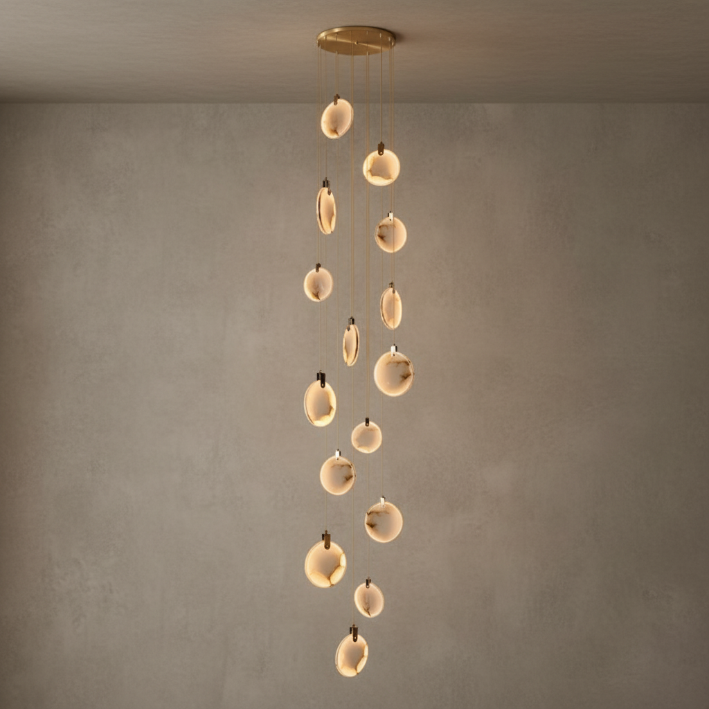 Aura Marble Multi-Light Pendant Chandelier