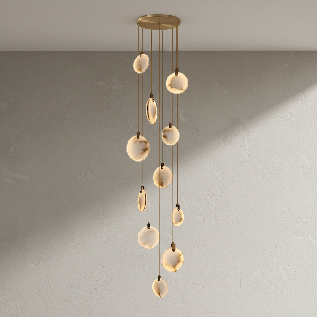 Aura Marble Multi-Light Pendant Chandelier