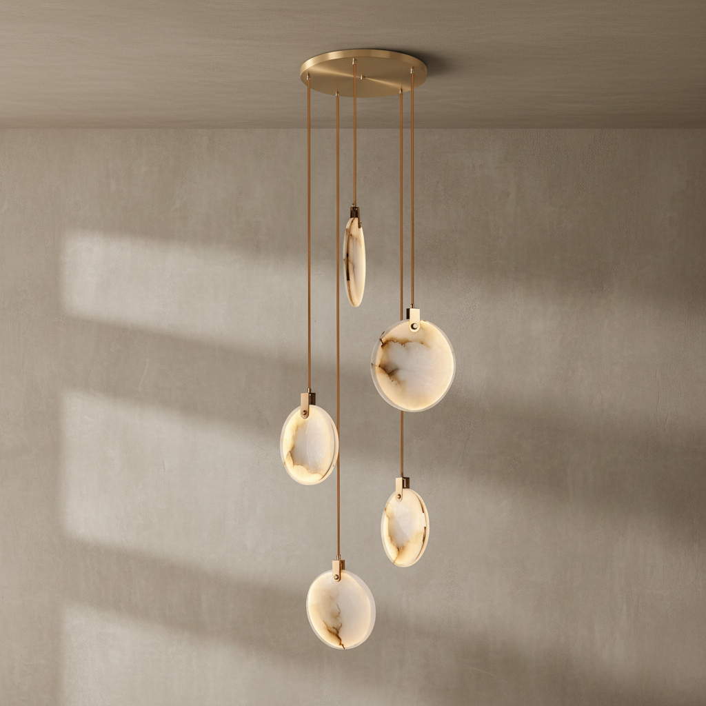 Aura Marble Multi-Light Pendant Chandelier