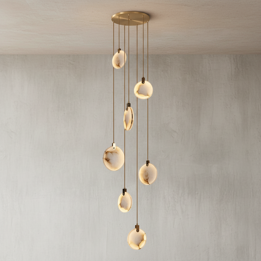 Aura Marble Multi-Light Pendant Chandelier