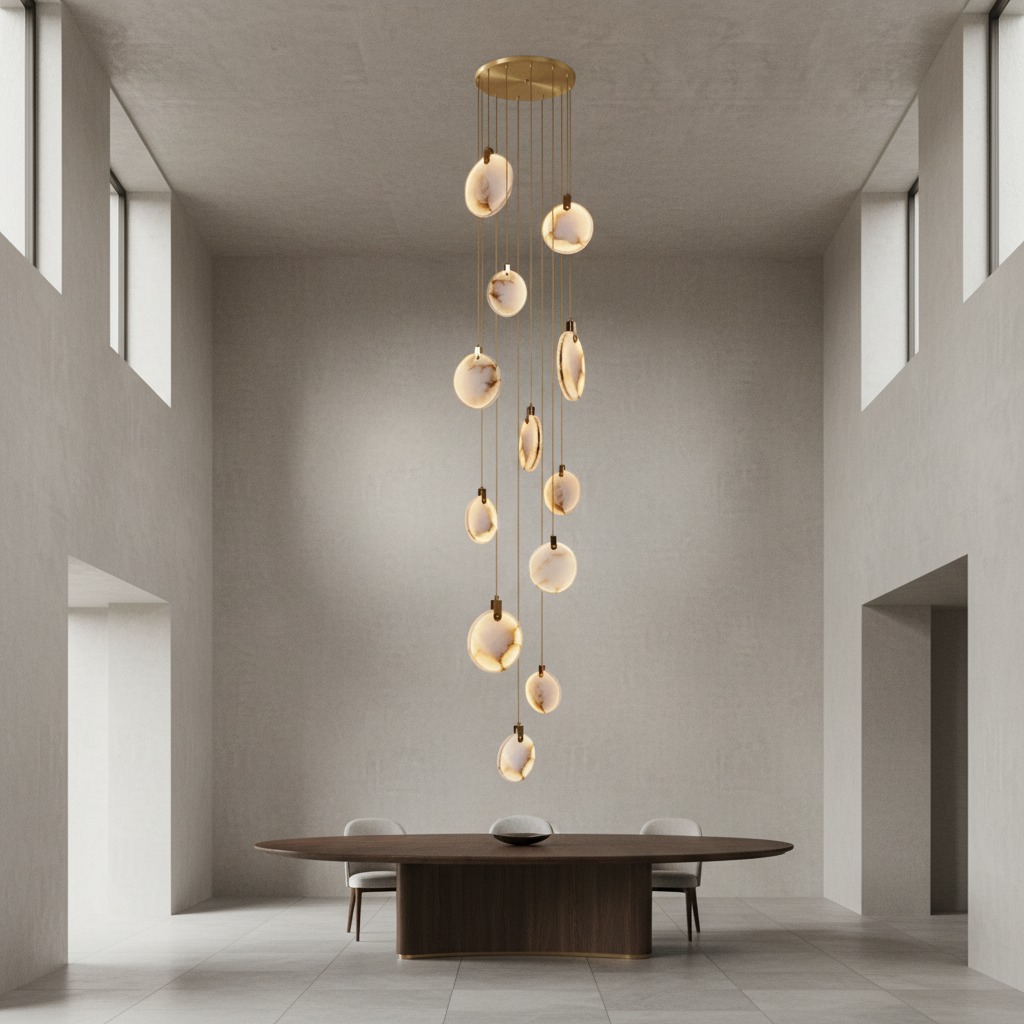 Aura Marble Multi-Light Pendant Chandelier