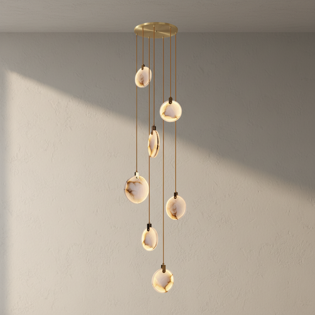 Aura Marble Multi-Light Pendant Chandelier