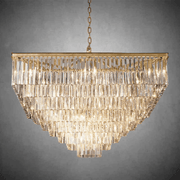 1920s Odaon Art Deco Square Chandelier 47" - GILDLAMPS