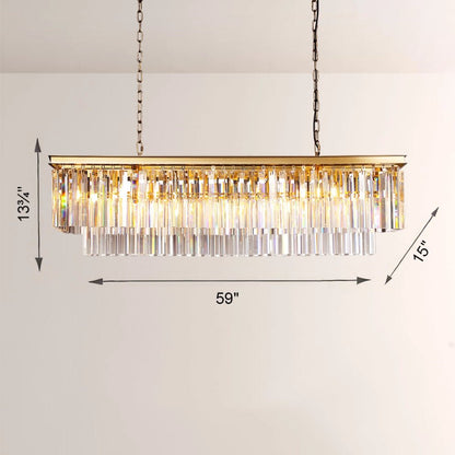 1920S Rectangular Chandelier 40", 49", 59", 72" - GILDLAMPS