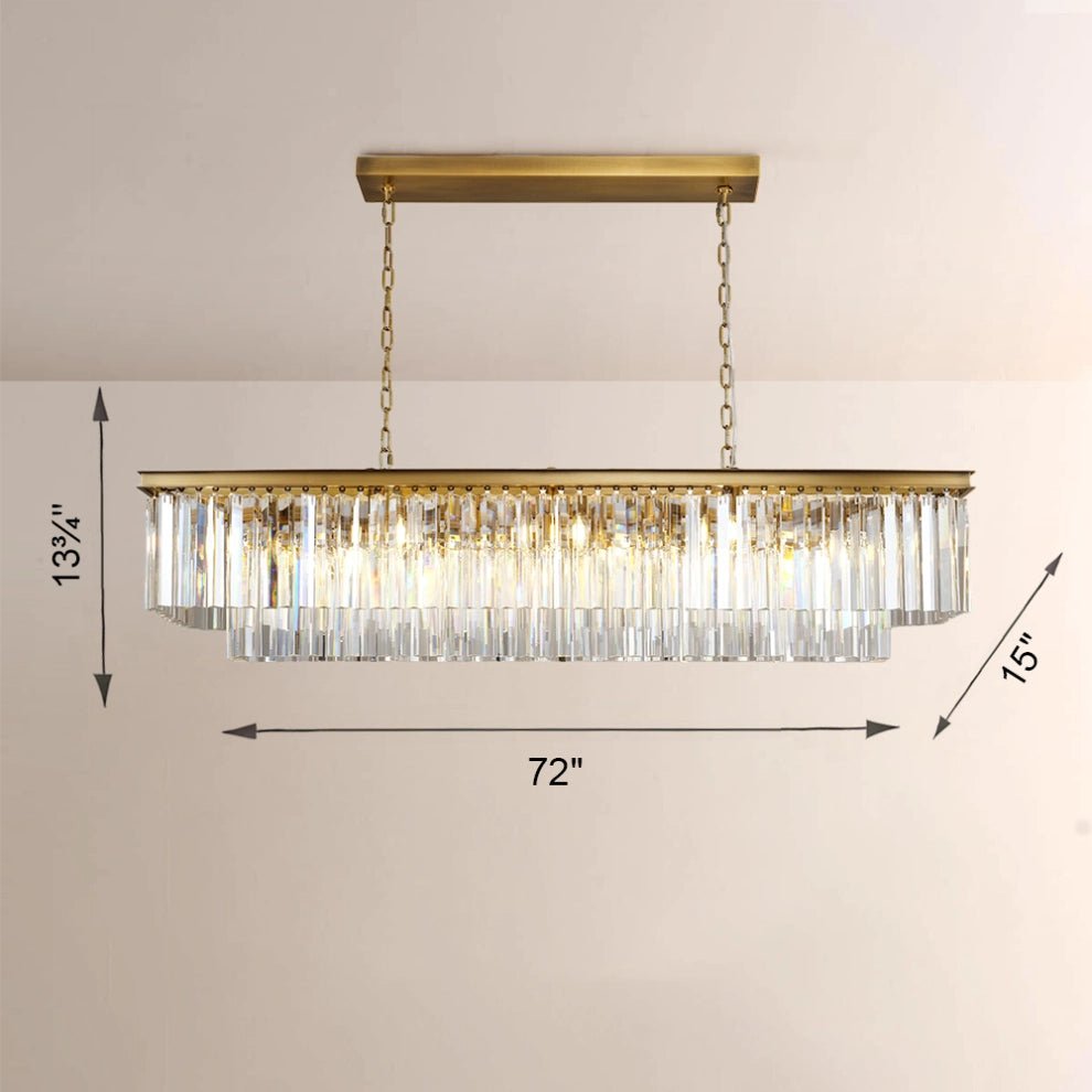 1920S Rectangular Chandelier 40", 49", 59", 72" - GILDLAMPS