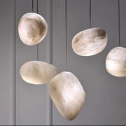 Janice Alabaster Natural Stone Pendant, Creative Pendant Light