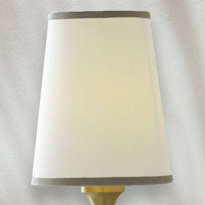 Brass Wall Sconce with Fabric Shade