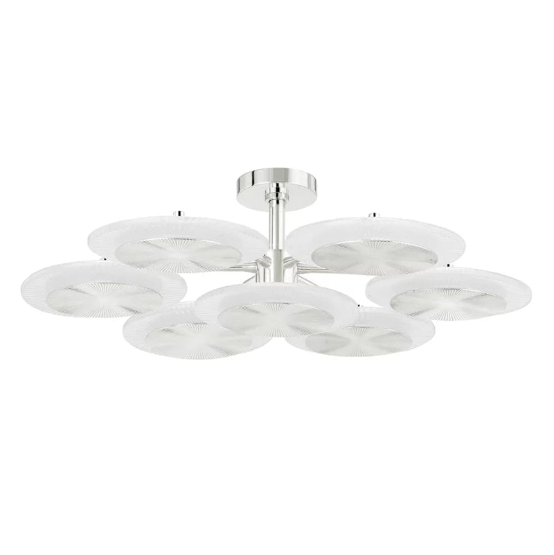 Ovo Ice Glass Round Chandelier 37.75 inch