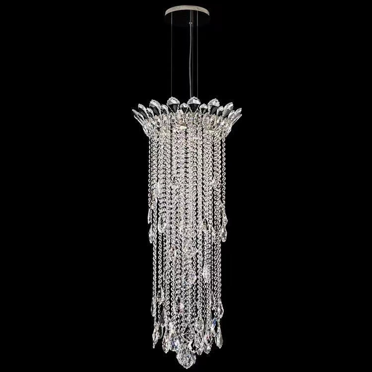 Grand Lumina Round Crystal Tassel Chandelier