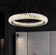 Extra Large Tiers Modern Stainless Steel Ring Chandelier for Living Room/Foyer/Big Entrys