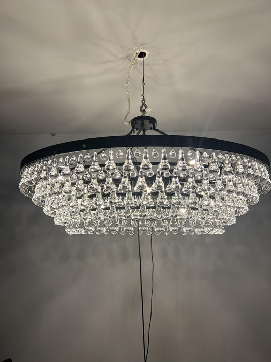 Artistic Pear Round Chandelier 50 inch, Dining Room Round Chandelier