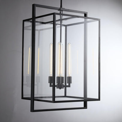 21 Inch Glass Lantern Pendant Light - Beckman - GILDLAMPS