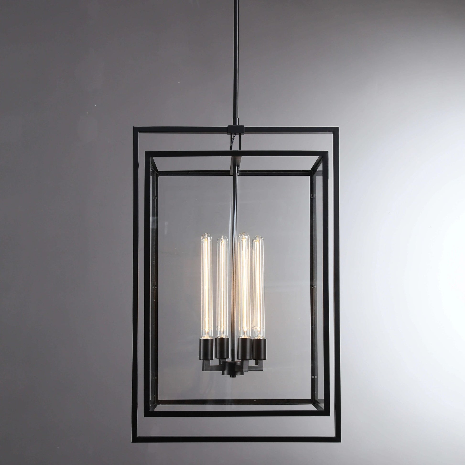 21 Inch Glass Lantern Pendant Light - Beckman - GILDLAMPS