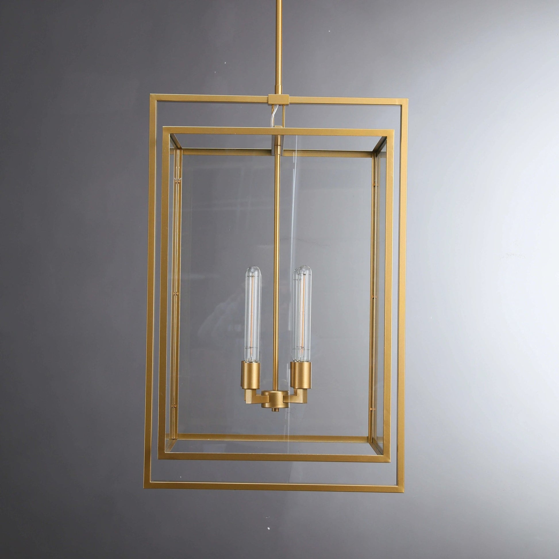 21 Inch Glass Lantern Pendant Light - Beckman - GILDLAMPS