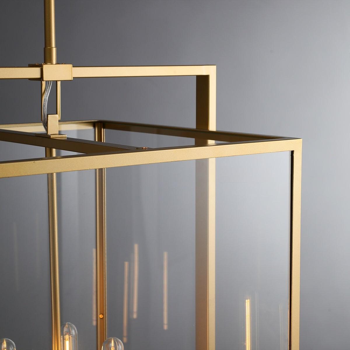 21 Inch Glass Lantern Pendant Light - Beckman - GILDLAMPS