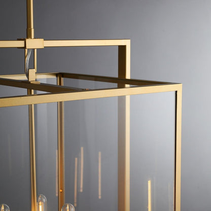 21 Inch Glass Lantern Pendant Light - Beckman - GILDLAMPS