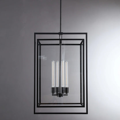 21 Inch Glass Lantern Pendant Light - Beckman - GILDLAMPS