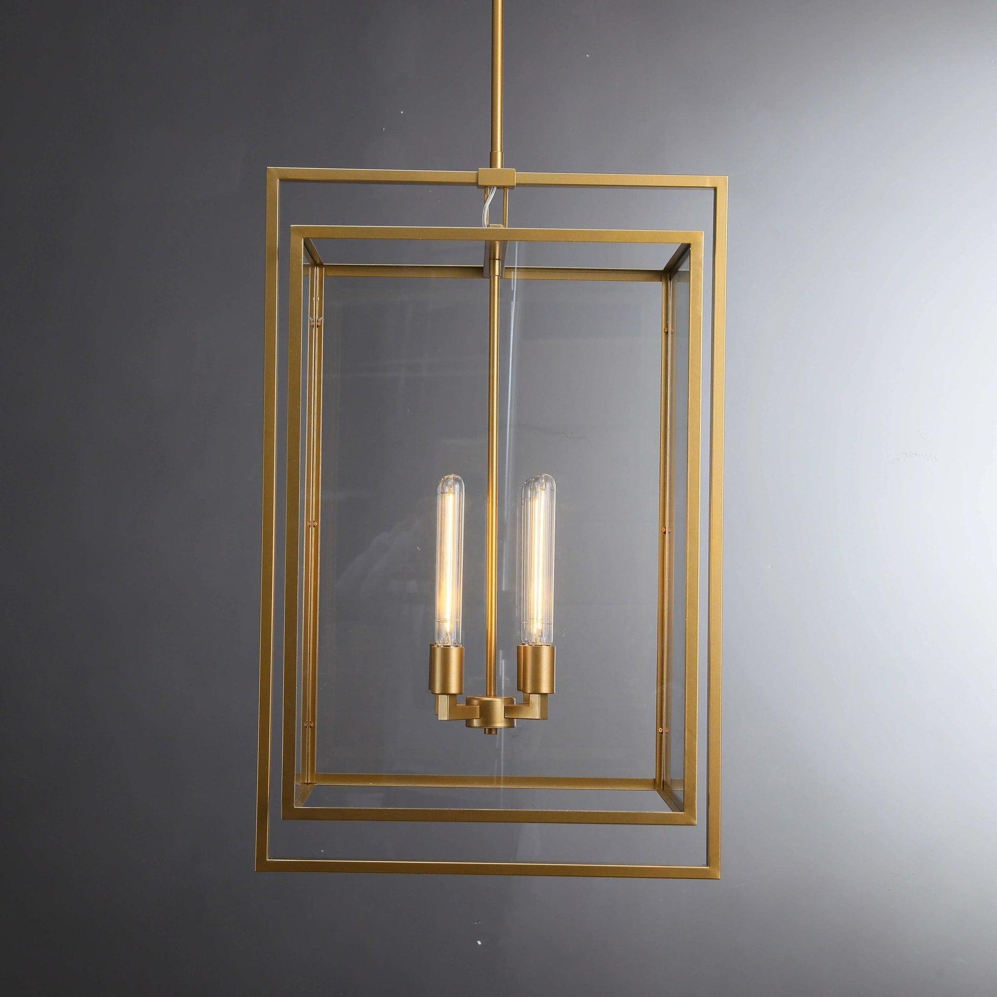 21 Inch Glass Lantern Pendant Light - Beckman - GILDLAMPS