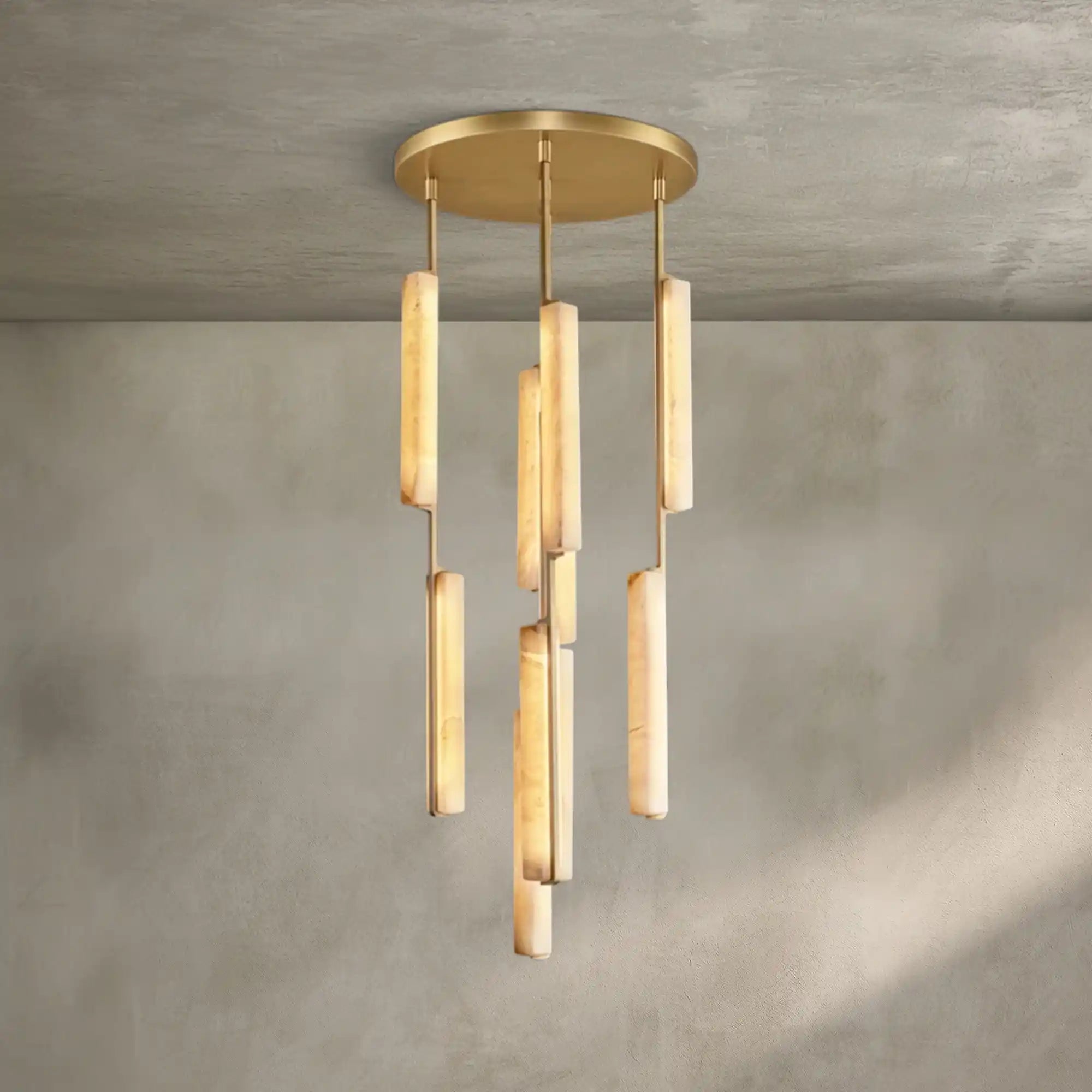 Auburn Alabaster Round Chandelier 24'' 40'' 56''