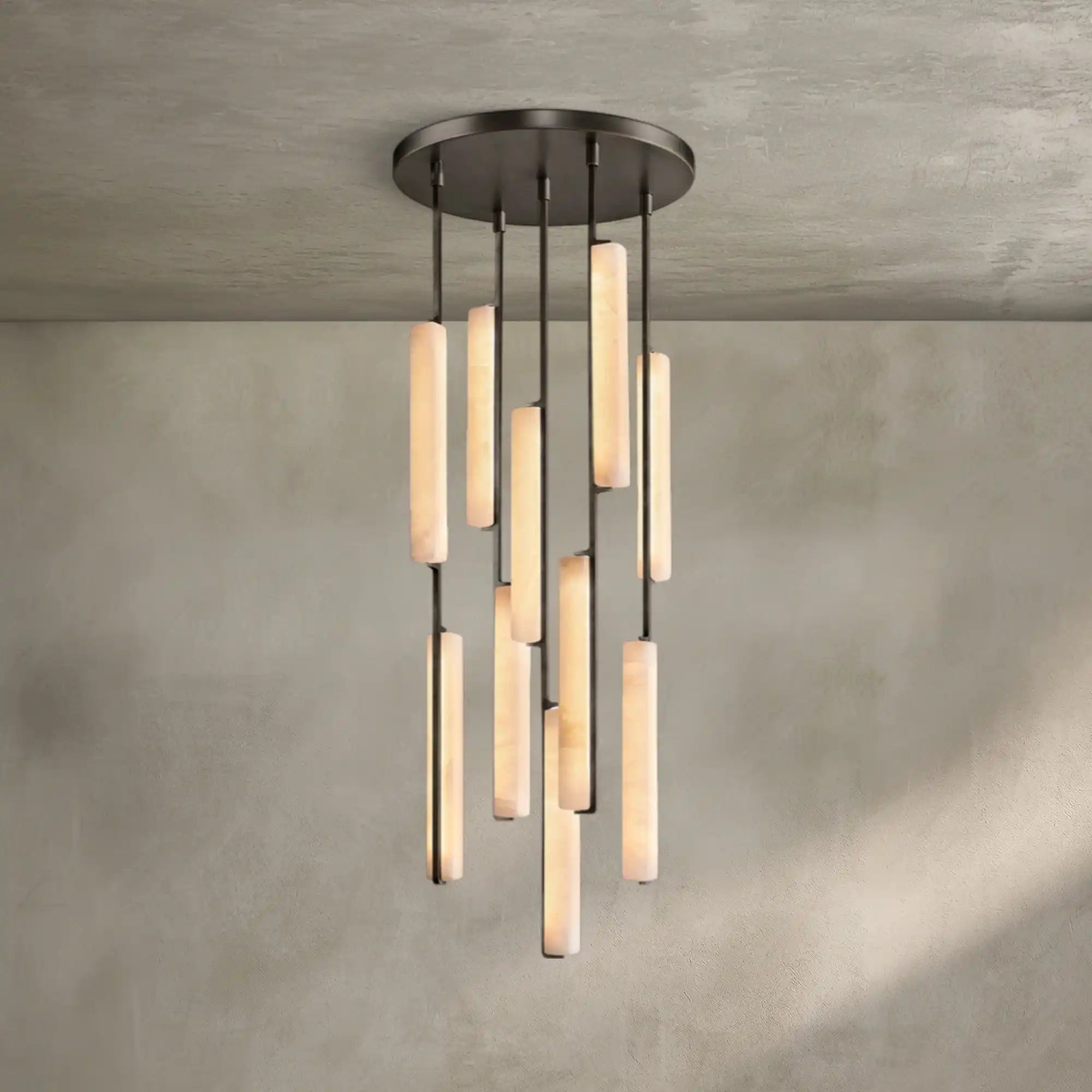 Auburn Alabaster Round Chandelier 24'' 40'' 56''