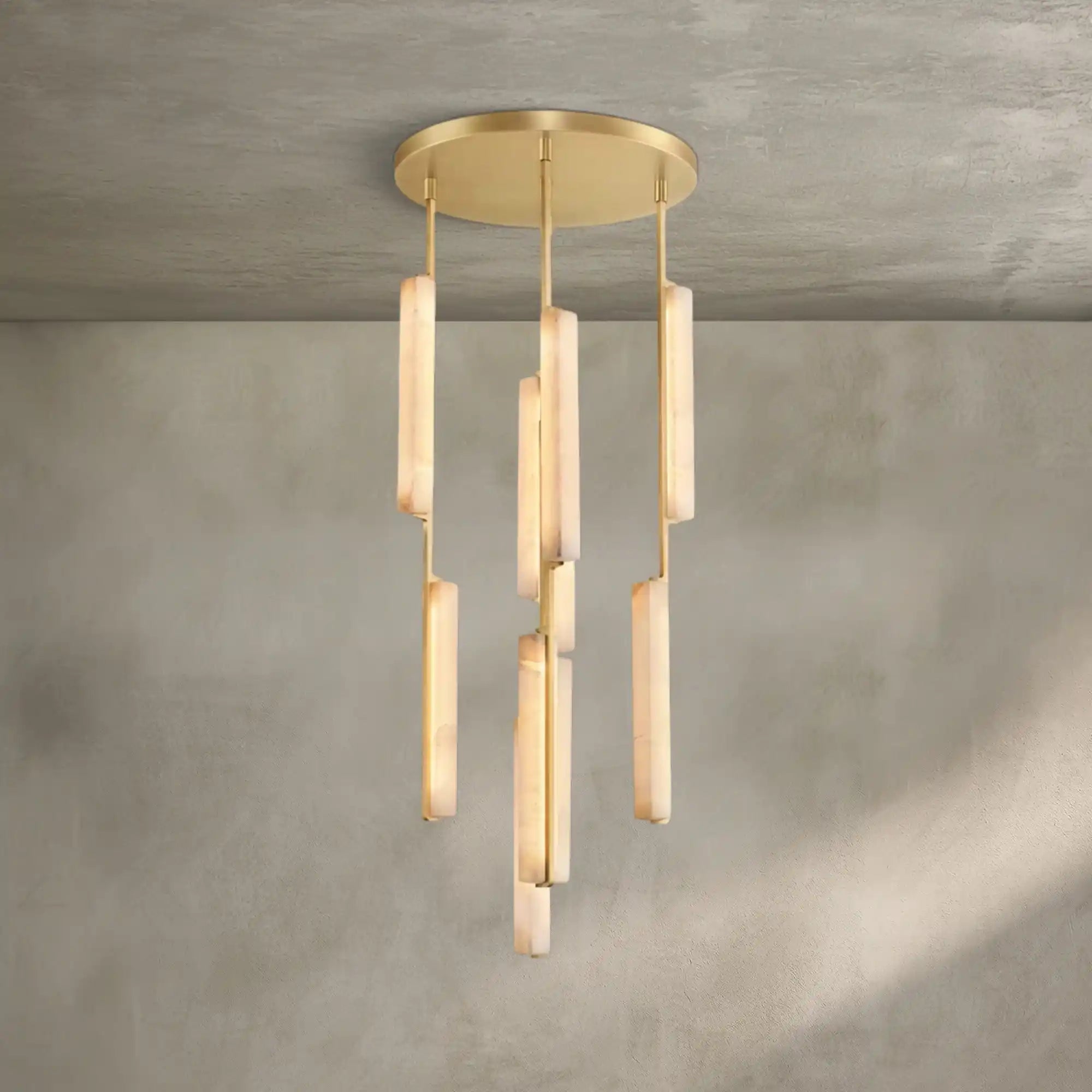 Auburn Alabaster Round Chandelier 24'' 40'' 56''