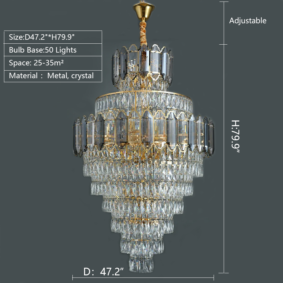 Grand Radiance Round Crystal Chandelier