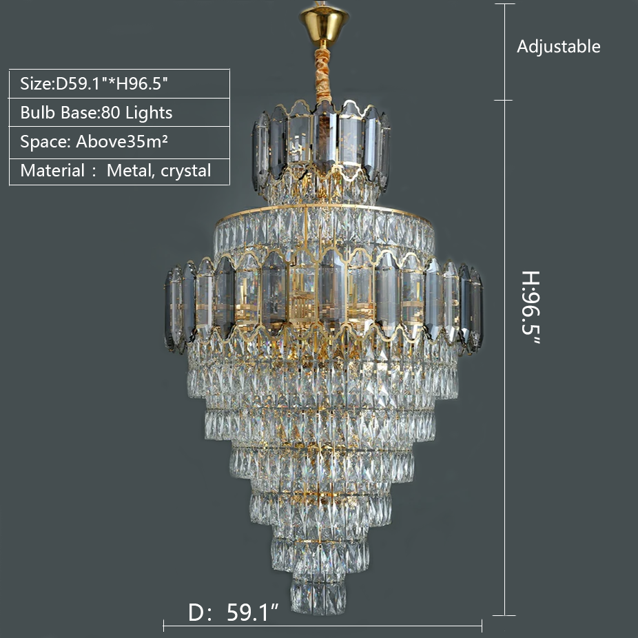 Grand Radiance Round Crystal Chandelier