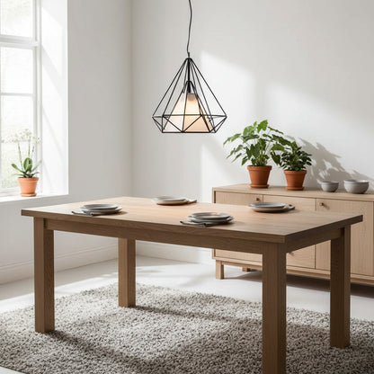 Modern Geometric Pendant Light with Black Frame