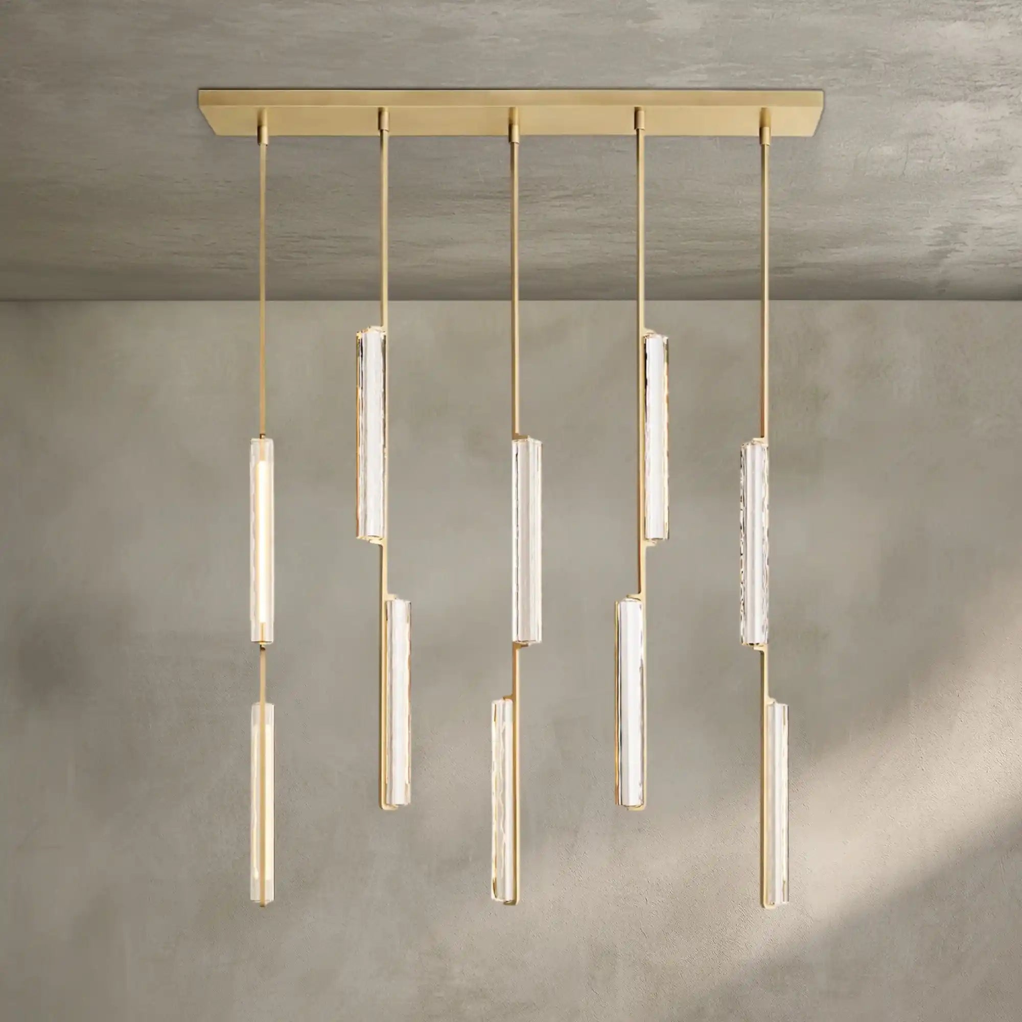 Auburn Crystal Linear Chandelier 54‘’