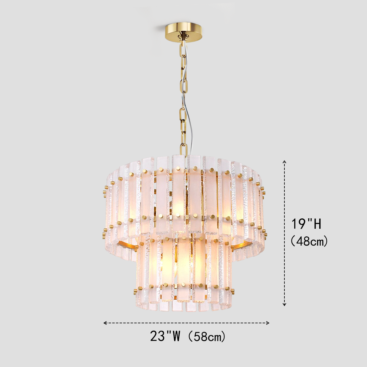 Grandeur Radiance 2-Tier Glass Chandelier