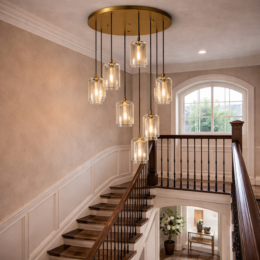 Lcaver Clear Glass Cluster Chandelier