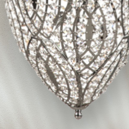 Decorative Crystal Pendant Light with Metal Frame