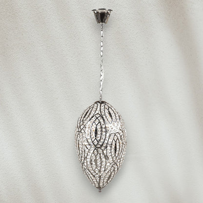 Decorative Crystal Pendant Light with Metal Frame