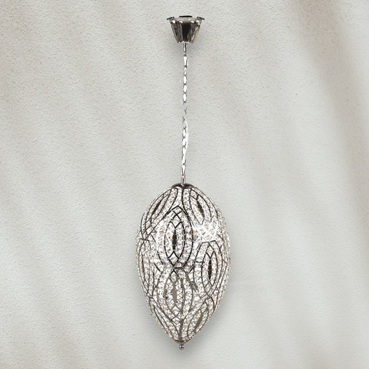 Decorative Crystal Pendant Light with Metal Frame