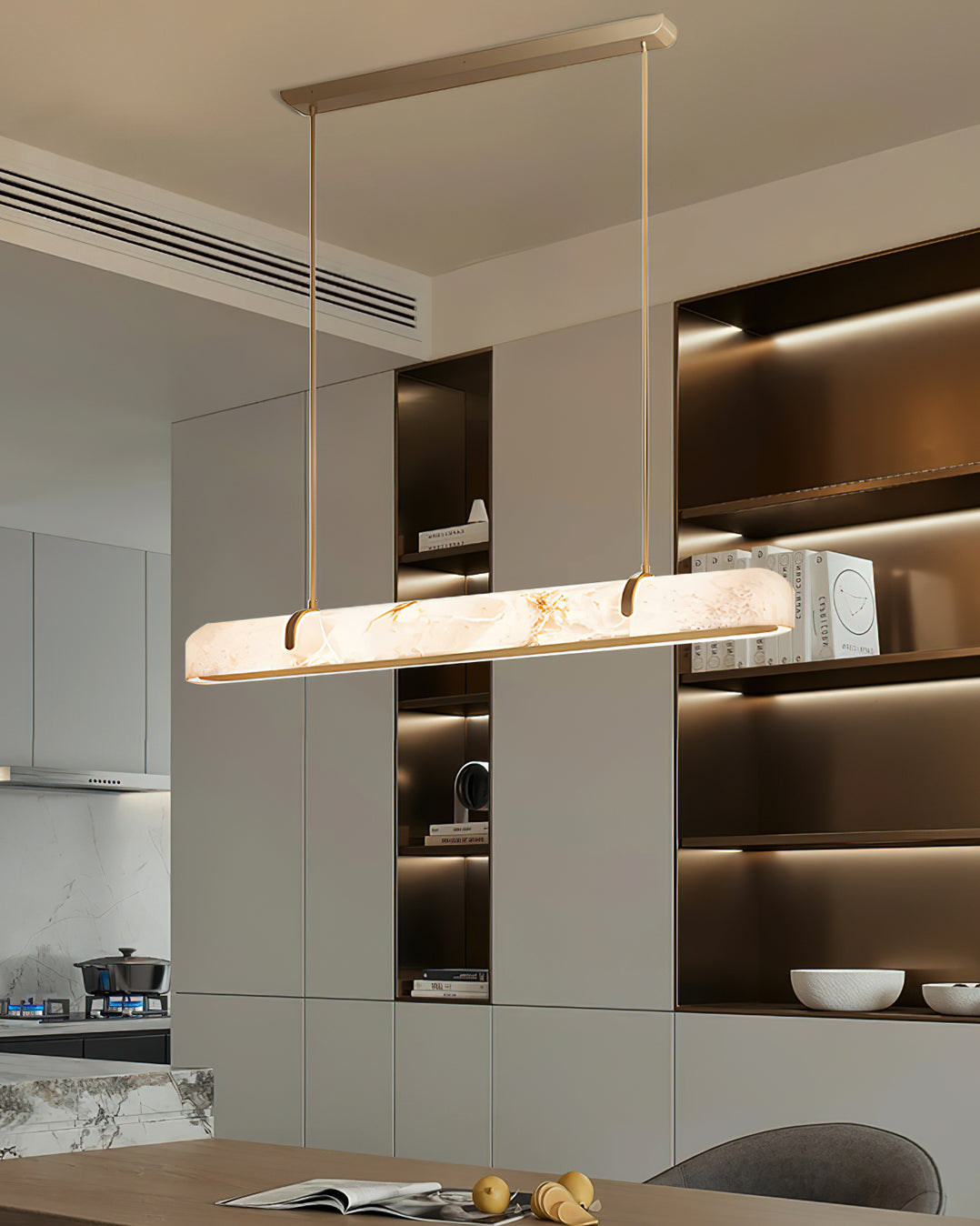 Alabaster Linear Chandelier