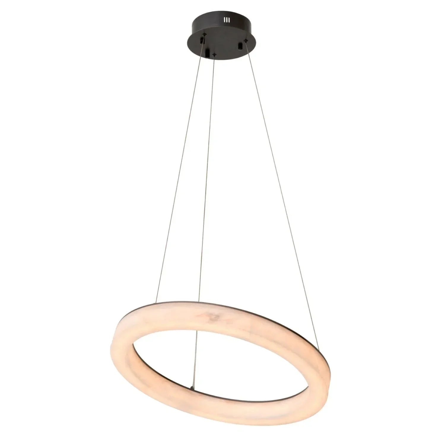 Gabriel Modern Round Living Room Alabaster Chandelier