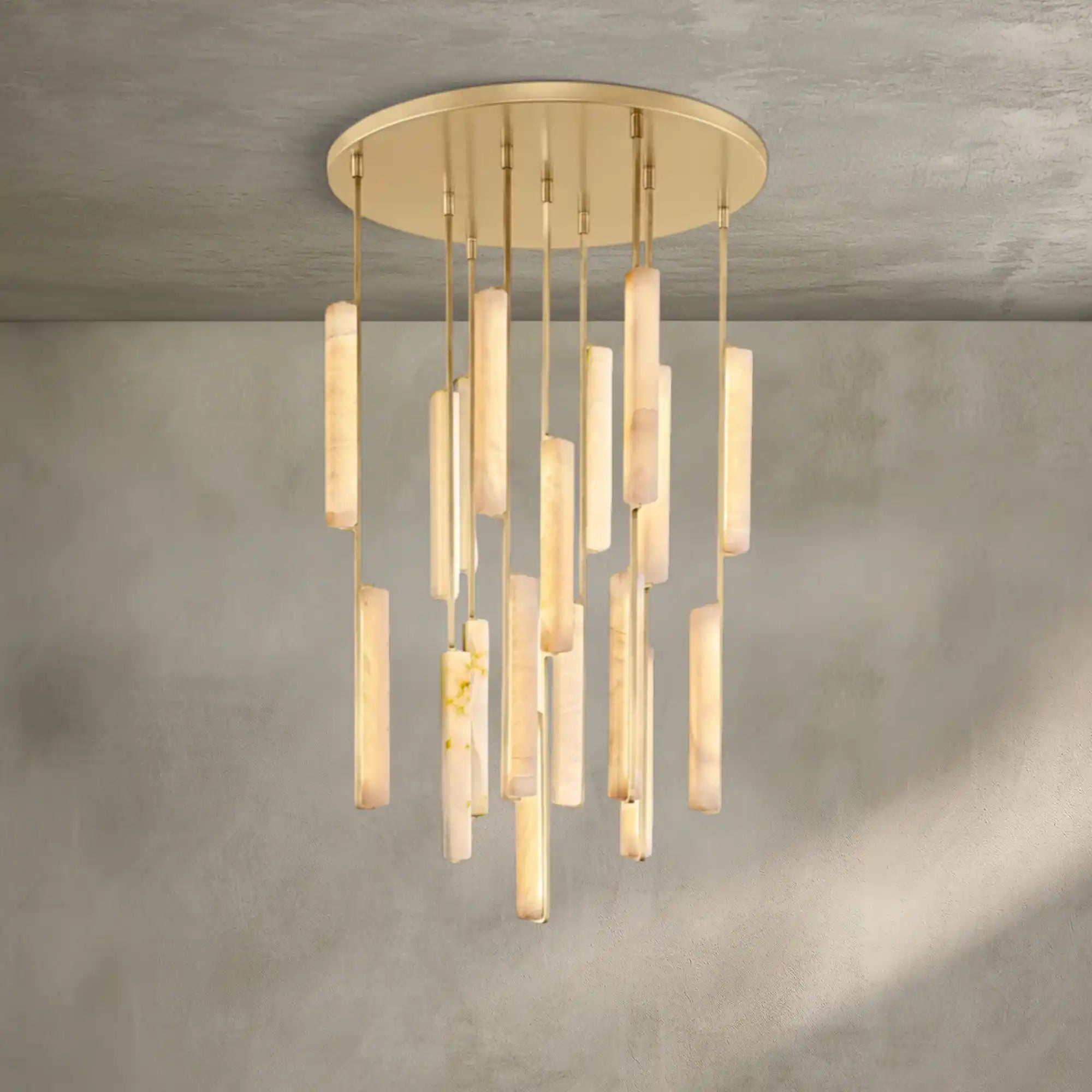 Auburn Alabaster Round Chandelier 24'' 40'' 56''