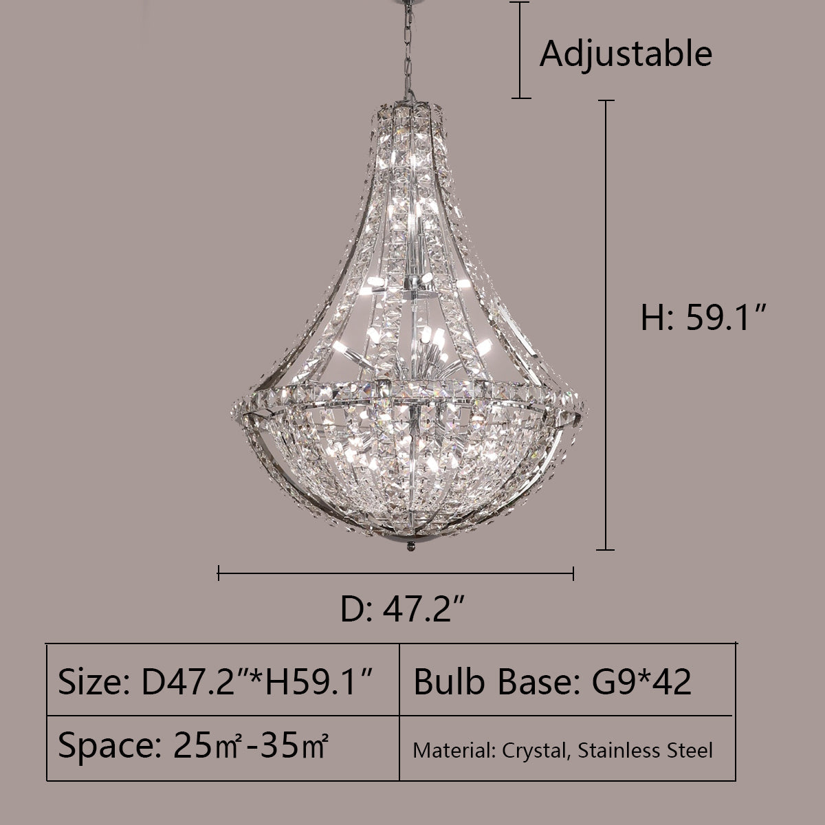 New Extra Large Luxury and Elegant Crystal Chandelier for Living Room/Staircase/Foyer/Villa/Duplex Hall