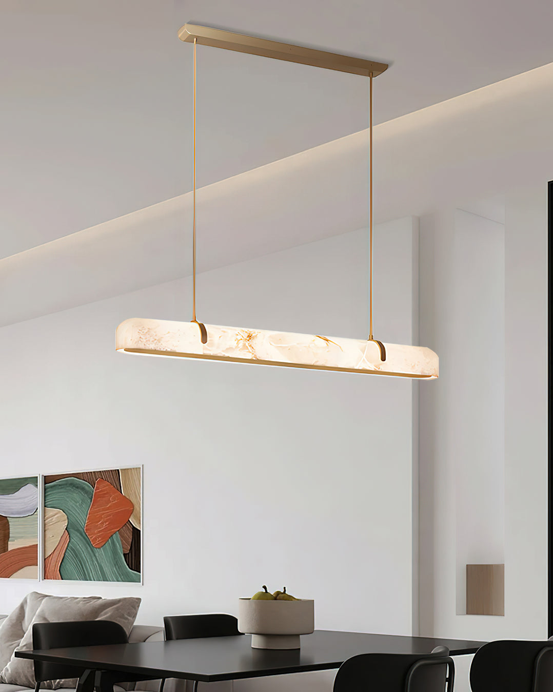 Alabaster Linear Chandelier